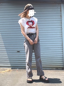 「13MONTH（サーティーンマンス）のアイテム」を使った、すまいる☻さん（レディース・164cm）の夏コーディネート