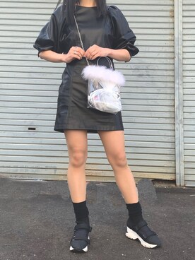 「スニーカーブーツ」｜「アイテム（ワンピース/ドレス）」を使った、すまいる☻さん（レディース・164cm）の春コーディネート