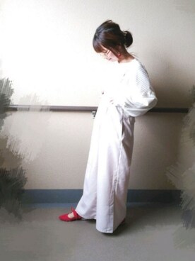 「アイテム（アクセサリー、レッド系）」を使った、tsubaki*** さん（レディース・152cm）の春コーディネート