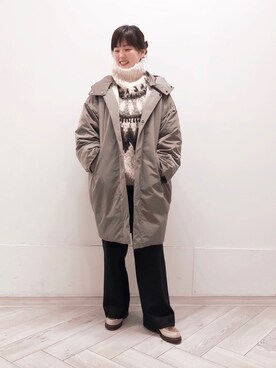 「unfil」｜「アイテム（ダウンジャケット/コート）」を使った、MIOさん（メンズ・153cm）の秋コーディネート