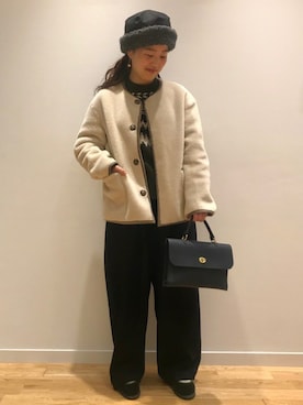 「HAVERSACK」｜「アイテム（その他シューズ）」を使った、MIOさん（レディース・153cm）の冬コーディネート