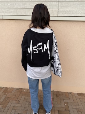 「MSGM（エムエスジーエム）のアイテム（スウェット）」を使った、yuさん（レディース・150cm）の冬コーディネート