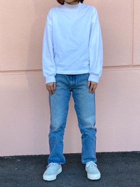 「MSGM（エムエスジーエム）のアイテム（パンツ）」を使った、yuさん（レディース・150cm）の春コーディネート