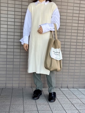 「HELMUT LANG（ヘルムートラング）のアイテム（トップス）」を使った、yuさん（レディース・150cm）の冬コーディネート