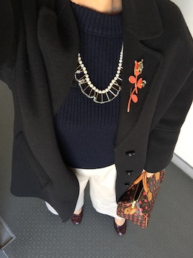 「Marc by Marc Jacobs（マークバイマークジェイコブス）のアイテム（ニット/セーター）」を使った、ayaco.mさん（レディース・150cm）の冬コーディネート