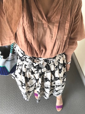 「MARC JACOBS（マークジェイコブス）のアイテム（スカート）」を使った、ayaco.mさん（レディース・150cm）の夏コーディネート