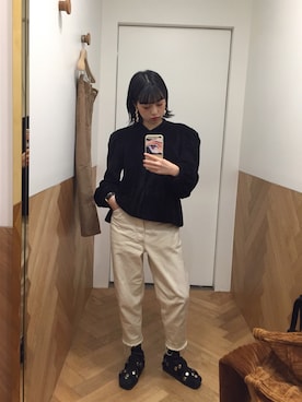 「ISABEL MARANT（イザベルマラン）のアイテム（トップス）」を使った、ワンリンさん（レディース・160cm）の秋コーディネート