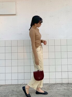 「theory（セオリー）のアイテム（バッグ）」を使った、ワンリンさん（レディース・160cm）の秋コーディネート