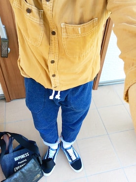 「THE NORTH FACE（ザノースフェイス）のアイテム（ハンドバッグ）」を使った、ばっしーさん（メンズ・160cm）の秋コーディネート