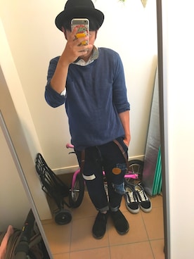 「Nuts（ナッツ）のアイテム」を使った、ばっしーさん（メンズ・160cm）の秋コーディネート