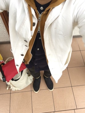 「POINTER（ポインター ）のアイテム（ジャケット/アウター）」を使った、ばっしーさん（メンズ・160cm）の秋コーディネート