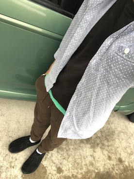 「スウエットパンツ」｜「アイテム（アナログ腕時計）」を使った、ばっしーさん（メンズ・160cm）の春コーディネート