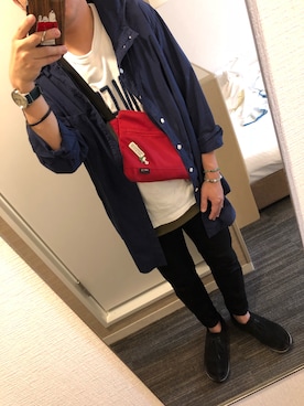 「Hub&Spoke（ハブアンドスポーク）のアイテム」を使った、ばっしーさん（メンズ・160cm）の夏コーディネート