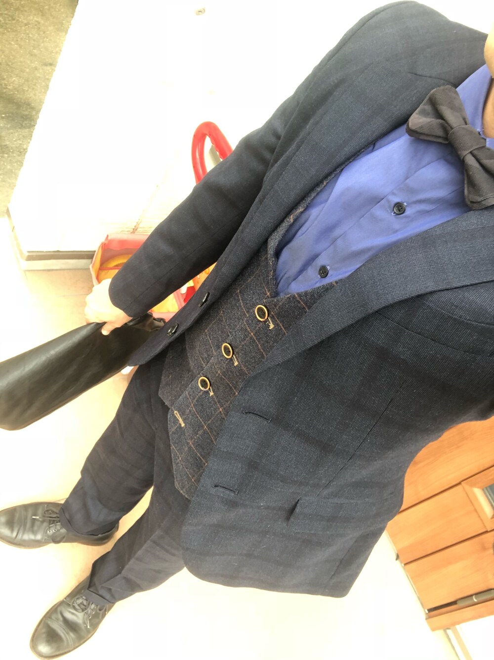Lanvin 蝶ネクタイ ブルー 蝶ネクタイ ボウタイ Lanvin ランバン - 蝶ネクタイ