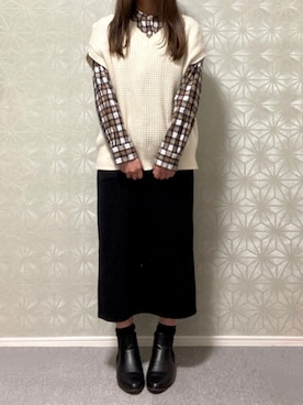 「MKT（エムケーティー）のアイテム（トップス）」を使った、ameさん（レディース・149cm）の冬コーディネート