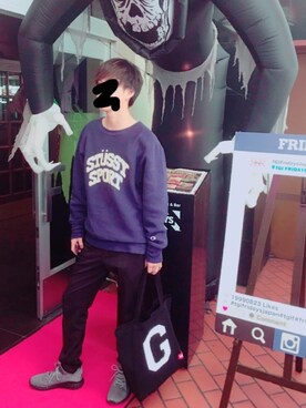 「Champion（チャンピオン）のアイテム（ニット/セーター）」を使った、ほしさん（メンズ・173cm）の秋コーディネート
