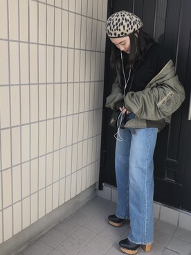 yuumiさんの「【20190912販売禁止】ハイウエストワイドデニムⅢ」を使ったコーディネート
