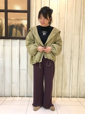 「archives（アルシーヴ）のアイテム（その他アウター）」を使った、あやかさん（レディース・155cm）の秋コーディネート