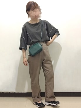 「Lattice（Lattice）のアイテム（バッグ）」を使った、ビ﹏台湾人日本在住さん（レディース・152cm）の夏コーディネート