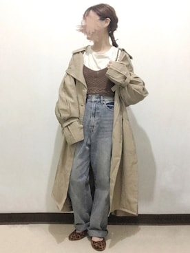 「apres jour（アプレジュール）のアイテム（トレンチコート）」を使った、ビ﹏台湾人日本在住さん（レディース・152cm）の秋コーディネート