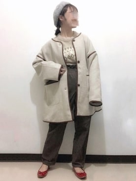 「rps（アールピーエス）のアイテム（ノーカラージャケット）」を使った、ビ﹏台湾人日本在住さん（レディース・152cm）の秋コーディネート