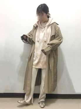 「apres jour（アプレジュール）のアイテム（トレンチコート）」を使った、ビ﹏台湾人日本在住さん（レディース・152cm）の冬コーディネート