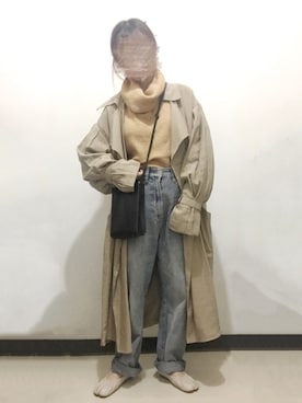 「apres jour（アプレジュール）のアイテム（トレンチコート）」を使った、ビ﹏台湾人日本在住さん（レディース・152cm）の冬コーディネート