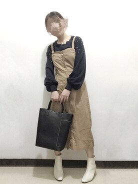 「ONLY（オンリー）のアイテム（トップス）」を使った、ビ﹏台湾人日本在住さん（レディース・152cm）の冬コーディネート