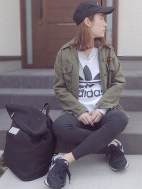 「HONEY（ハニー）のアイテム」を使った、Miyu Yamaokaさん（レディース・162cm）の春コーディネート