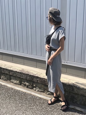 「L.H.P（エルエイチピー）のアイテム（サンダル）」を使った、Miyu Yamaokaさん（レディース・162cm）の夏コーディネート