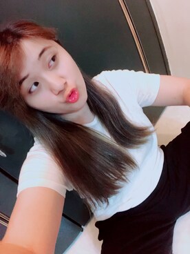 「NET（ネット）のアイテム（パンツ）」を使った、Bear Liuさん（レディース・155cm）の夏コーディネート