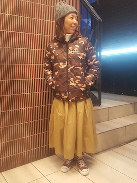 「GRANDMA MAMA DAUGHTER（グランマママドーター）のアイテム」を使った、yamaayuさん（レディース・151cm）の冬コーディネート