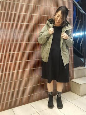 「GRANDMA MAMA DAUGHTER（グランマママドーター）のアイテム」を使った、yamaayuさん（レディース・151cm）の冬コーディネート