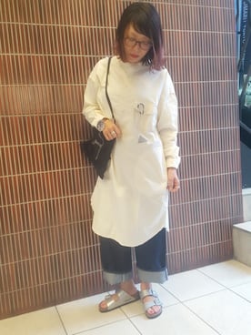 「and wander（アンドワンダー）のアイテム（ワンピース/ドレス）」を使った、yamaayuさん（レディース・151cm）の夏コーディネート