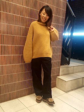 「D.M.G.（ドミンゴ）のアイテム（パンツ）」を使った、yamaayuさん（レディース・151cm）の秋コーディネート