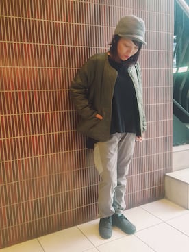 「and wander（アンドワンダー）のアイテム（帽子）」を使った、yamaayuさん（レディース・151cm）の秋コーディネート