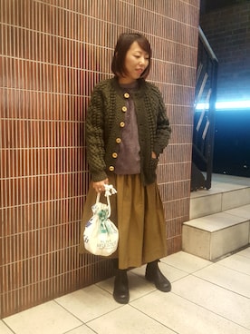 「MANASTASH（マナスタッシュ）のアイテム（その他トップス）」を使った、yamaayuさん（レディース・151cm）の冬コーディネート
