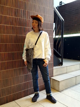 「AlexanderLeeChang（アレキサンダーリーチャン）のアイテム」を使った、yamaayuさん（レディース・151cm）の冬コーディネート