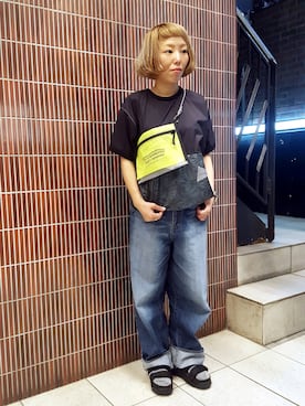 「BEAVER（ビーバー）のアイテム（パンツ）」を使った、yamaayuさん（レディース・151cm）の春コーディネート