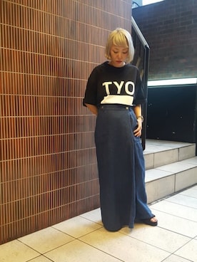 「BEAVER ORIGINAL（ビーバーオリジナル）のアイテム」を使った、yamaayuさん（レディース・151cm）の夏コーディネート