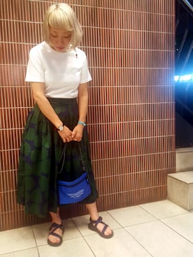 「Chaco（チャコ）のアイテム」を使った、yamaayuさん（レディース・151cm）の夏コーディネート