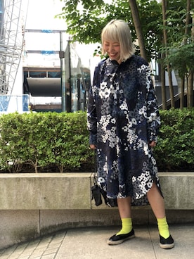 「POLeR OUTDOOR STUFF（ポーラーアウトドアスタッフ）のアイテム」を使った、yamaayuさん（レディース・151cm）の夏コーディネート