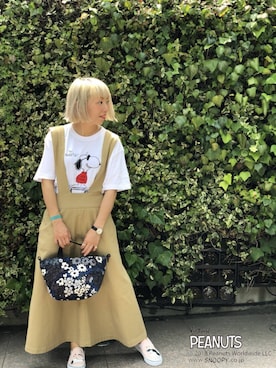 「GRANDMA MAMA DAUGHTER（グランマママドーター）のアイテム」を使った、yamaayuさん（レディース・151cm）の夏コーディネート