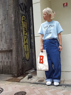 「コラボTシャツ」｜yamaayuさん（レディース・151cm）の夏コーディネート