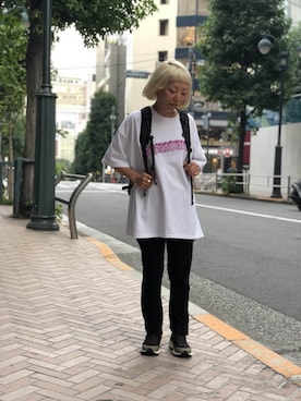 「and wander（アンドワンダー）のアイテム」を使った、yamaayuさん（レディース・151cm）の夏コーディネート