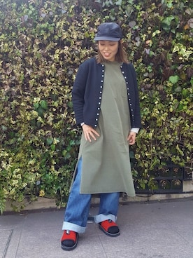 「TOPO DESIGNS（トポデザインズ）のアイテム」を使った、yamaayuさん（レディース・151cm）の春コーディネート