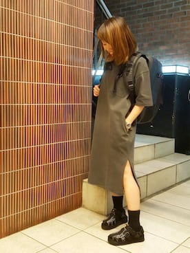 「SHAKA（シャカ）のアイテム」を使った、yamaayuさん（レディース・151cm）の春コーディネート