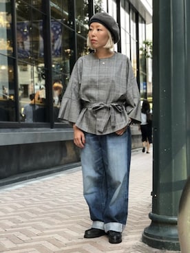 「URVIN（アービン）のアイテム」を使った、yamaayuさん（レディース・151cm）の夏コーディネート