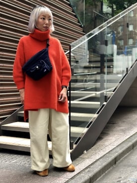 「URVIN（アービン）のアイテム」を使った、yamaayuさん（レディース・151cm）の秋コーディネート