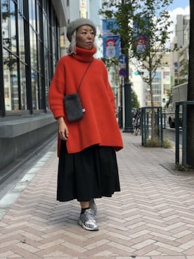 「GRANDMA MAMA DAUGHTER（グランマママドーター）のアイテム」を使った、yamaayuさん（レディース・151cm）の秋コーディネート